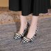 French High Heels Design Sense 2025 Spring And Autumn Season New Pointed Fashion Mid Heel Versatile Fine Follow-up Shoes_vogvips.com