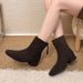 Korean Version Suede Short Chelsea Boots Women's Velvet Martin Ankle Boots Skinny Short Boots_vogvips.com