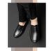 Men's Casual Shoes Round Head Layer Large Size Overshoes Soft Sole Non-slip Shallow Mouth Men's Shoes_vogvips.com