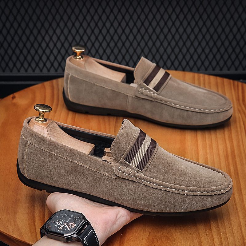 Men's Casual Slip-On Shoes Versatile Lazy Driving Cross-Border Style Toe Shoes_vogvips.com