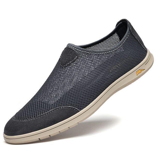 Men's Shoes Fly-woven Lazy One-pedal Simple Solid Color Soft-soled Casual Men's Board Shoes_vogvips.com