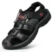2023 Echtes Leder Männer Sandalen Sommer Outdoor Sport Männer Sandalen Hausschuhe Nicht Slip Strand Schuhe Casual Männer Alias hombre_vogvips.com