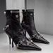 Designer Women Slim Ankle Boots Fashion Elegant Pointed Toe Shoes Thin High Heel Women's Morder Short Booties_vogvips.com