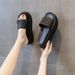 Women's Flat Slip-on Beach 2026 Summer New Style, Seaside Woven Platform Sandals, Korean Fashion Trend_vogvips.com