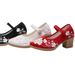 High Women' Quare Heel, Hallow Mouth, Round Toe Embroidered, Exy And Limming, Nightclub Ingle Hoe, Wedding_vogvips.com