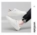 Men's Round Head Board Shoes Cowhide Surface Breathable Small Hole Casual Little White Shoes Low-top Sports Men's Shoes_vogvips.com