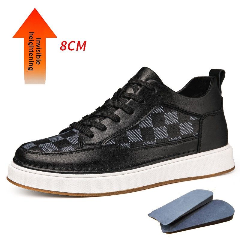 Invisible Inner Heightening Men's Shoes Casual Shoes Thick-soled Heightening Shoes Sports Little White Shoes Casual Board Shoes_vogvips.com