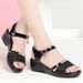 Wedge Heel Sandals Women's Soft Sole Fashion Mother Shoes Flat Sole Versatile One Word With Sandals_vogvips.com