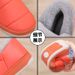 Winter Slippers With Heel, PU Leather Surface, Large Size For Men Women, Indoor Home Cotton Shoes, Warm And Thickened_vogvips.com
