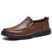 Men's Slip-On Leather Shoes, Casual Shoes For Men, Soft-Soled, Large Size Men's Shoes_vogvips.com
