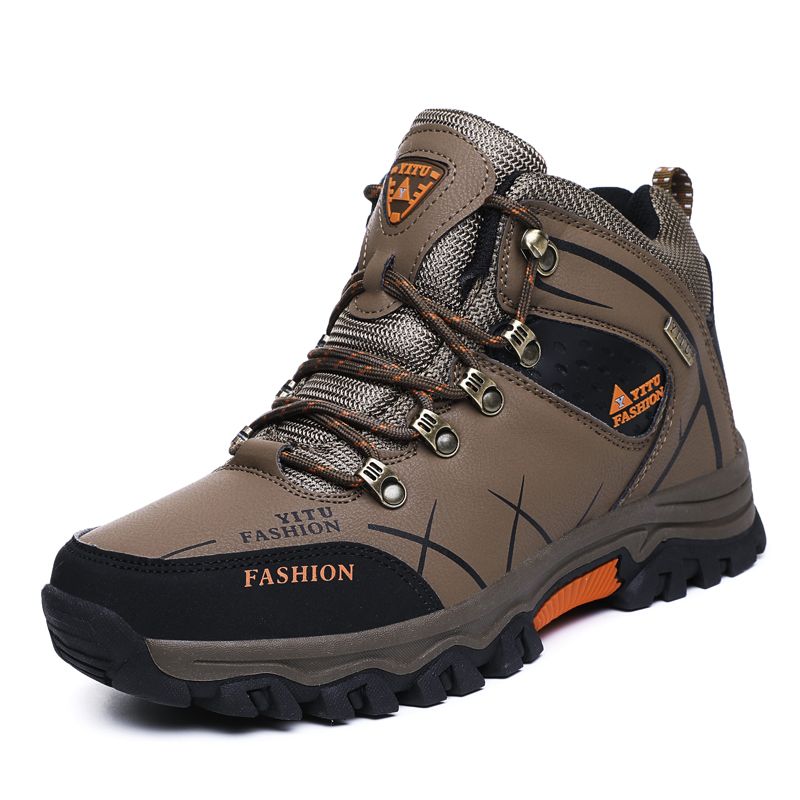 Men Hiking Shoes Men Outdoor Anti-slip Plush Wear-resistant Snow Men Shoes Low-top Breathable Comfortable Casual Shoes Men_vogvips.com