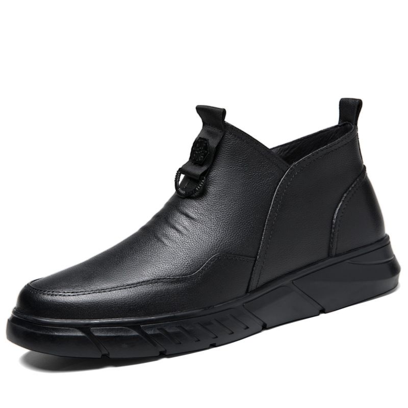 Wind Men's High-top Martin Boots Men's Wind Military Boots Fleece Thermal Boots Men's Casual Leather Shoes_vogvips.com