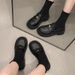 Women's Thick-Soled Loafers Wholesale Autumn New Versatile Slip-On Sole Soft Retro Round-Toe Small Leather Shoes_vogvips.com