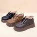 New Winter Women's Small Leather Shoes Women's Shoes Thick-soled Women's Shoes Cotton Shoes_vogvips.com