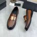 Spring Summer Men's First Layer Cowhide Loafers Round Toe Metal High-end Business Genuine Leather Casual Shoes With A_vogvips.com