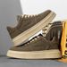 Men's Casual Sneakers - Retro Style Comfortable Breathable Low-Top Lace-Up Shoes With Thick Sole (Black/Khaki/Wheat)_vogvips.com