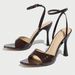 Women's Solid Color High-Heeled Sandals With Elastic Band, Square Toe, Stiletto Heel_vogvips.com