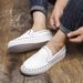 Fashion New Luxury Men's White Black Slip On Monk Strap Leisure Shoes Loafers Male Comfortable Sneakers Tenis Masculino Zapatos Hombre_vogvips.com