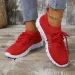 Summer Women Mesh Breathable Casual Woman Slip On Lightweight Sneakers Girl Lace Up Fashion Comfortable Walking Shoes_vogvips.com
