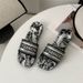 Women's Summer Half Slippers Southeast Asian Style Fashionable Square Buckle Casual Chunky Heel Flat And Everyday Sandals_vogvips.com
