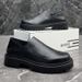 European Warm Series 2025 Autumn Winter New Increasing Men's Low Top Casual Leather Shoes Slip-On Driving Non-Slip Invisible Height Increase_vogvips.com
