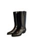 Grape Mom 2023 Autumn/Winter New Style Small Square Headed Heel Thick Sole Mid Length Boots, Knee Length Knight Boots_vogvips.com