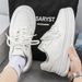 Men's Breathable White Sneakers Lace-up Height Increasing Waterproof Casual Shoes Trendy Non-slip Comfortable Summer Fashion_vogvips.com