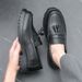 Men's Fashionable New Business Tassel Shoes, Men's Loafers, Versatile Set Foot Small Leather Shoes_vogvips.com