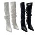European And American Style Pointed-toe Pleated High-heel For Women, 2025 Autumn Collection, Thin-heeled Snake-pattern_vogvips.com