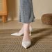 High Heels Stiletto Professional Work Soft Leather Commuting Wrinkled Single Shoes Women Pointed Toe Mary Jane Black New_vogvips.com
