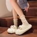 Winter Indoor Cat Paw Warm Couple Men And Women Cotton Shoes Cute Big Eyed Dog Cartoon Home Slippers_vogvips.com