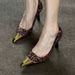 Yang Shulin Style Metal Square Sexy Stiletto Women's Black Patent Leather Versatile Slip-On Iron Toe High Heels_vogvips.com