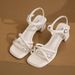 Soft Sole, Comfortable For The Feet Silver Chunky Heel High-heeled Shoes, New Summer European Style, Fashionable And_vogvips.com