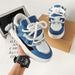 Men's Chunky Sole Sneakers – Low-Top Platform Shoes, Breathable PU Upper, Lightweight EVA Cushion, Streetwear Fashion For Casual Wear_vogvips.com