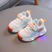 Children's Mesh Breathable Light-Up Sneakers 2026 Boys And Girls Soft Sole Non-Slip Running Toddler Walking Shoes_vogvips.com