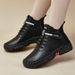 Women's Martin Boots High Top Large Size Women's Shoes Short Boots Cotton Shoes Versatile Fashion Warm Flat Bottom_vogvips.com