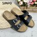 Summer's New Casual Outerwear Women's Fashionable Flat And Anti-slip Men's Durable Button Beach Cool Slippers_vogvips.com