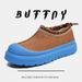 Men's Shoes Winter Internet Celebrity Hot Style Suede Thick Sole Heightening Lazy Slip On Versatile Snow Boots Couple Contrast Color Cotton Shoes_vogvips.com