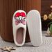 Women's Cozy Fluffy Slippers With Bow And Cherry Print, Non-Slip Indoor House Shoes, Warm Winter Fuzzy Slides For Home Comfort Winter Plush Slippers_vogvips.com