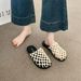 Women's Exquisite Fishnet Woven Openwork Perforated Closed Toe Slippers Summer Wear High-End Sandals_vogvips.com