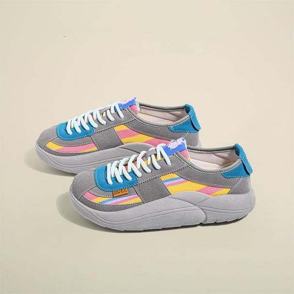 European Station Dexun Forrest Gump Shoes Women's 2024 Spring Ins New Thick-soled Color Matching Versatile Casual Sports Shoes Women_vogvips.com