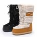 Women's Shoes Thickened Ski Space Boots Lamb Fur Fur Stitching High Top Snow Boots_vogvips.com