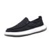 Summer Black High-end Men's Casual Canvas Shoes, Simple And Versatile, Low-top One-piece Cover, Lightweight, Thin, Breathable Cloth Shoes_vogvips.com