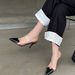 Transparent Heart-Pointed Toe High Heels - 8CM Chunky Heel Mule Shoes For Women, Breathable PU Lining & Rubber Sole_vogvips.com