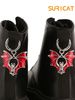 Grunge Punk Style 2-piece Gothic Outfit, Dark Bat-themed Boot Decoration, Holiday Party Gift, Halloween Decoration._vogvips.com