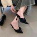 Spring And Autumn 26 New Style Bag Head Slippers - Women's Pointed Toe Half Slippers_vogvips.com