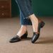 Soft Sole 2025 New Fashionable Summer And Autumn Dual Wear Single Shoes For Women, Breathable Pointed, Color Blocked,_vogvips.com