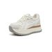 Women's Thick-soled Sports Shoes, 2026 Autumn New Model, Ankara Red, Round Toe, Color-blocking, Casual And Fashionable_vogvips.com