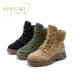 AIYUQI Snow Winter Shoes Non-slip Flat Large Size Real Leather Women Ankle Boots 240719_vogvips.com