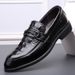 2025 Autumn Cowhide Korean Style Small Size 36 Men's Pointed Breathable Business Formal Leather Shoes_vogvips.com